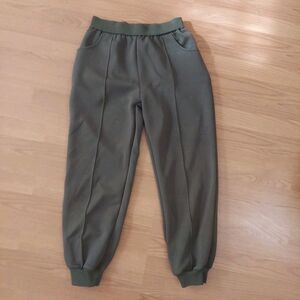 Women's Dark Green Pull On Jogger Sweatpants Pintuck Sz Medium